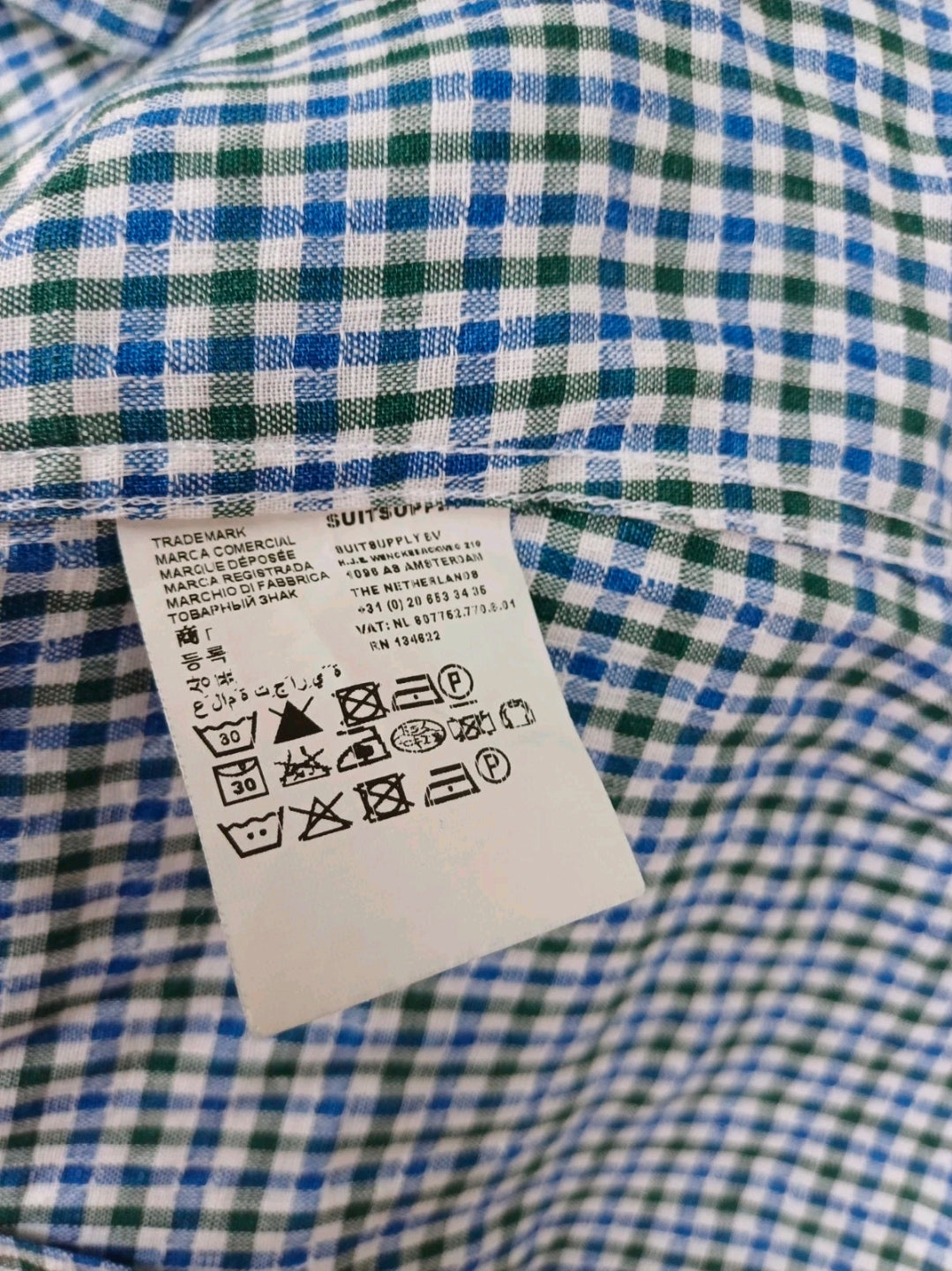 Lot Of 2 Suitsupply Pure Linen Long Sleeve Button shirt Size 40/15.75/Mens L