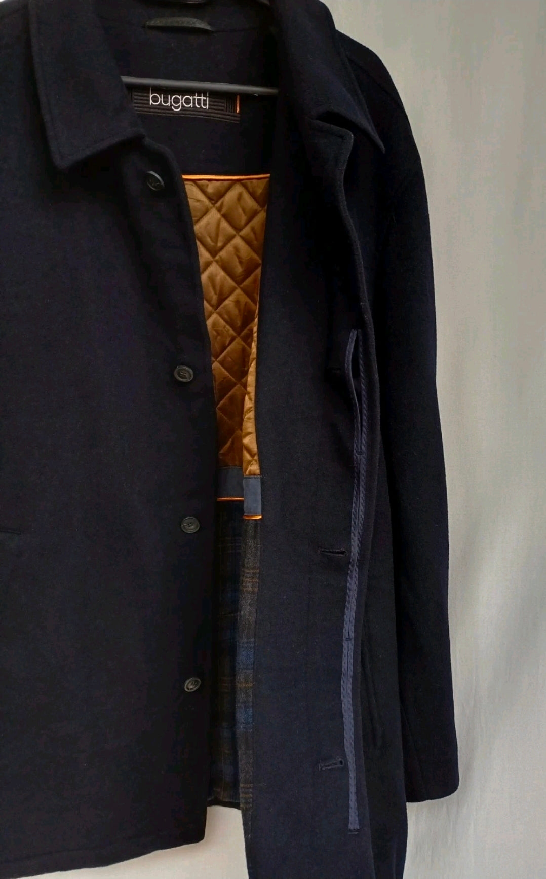 Bugatti Echter Alpen Loden Mens Wool Button Coat Long Overcoat Size 54