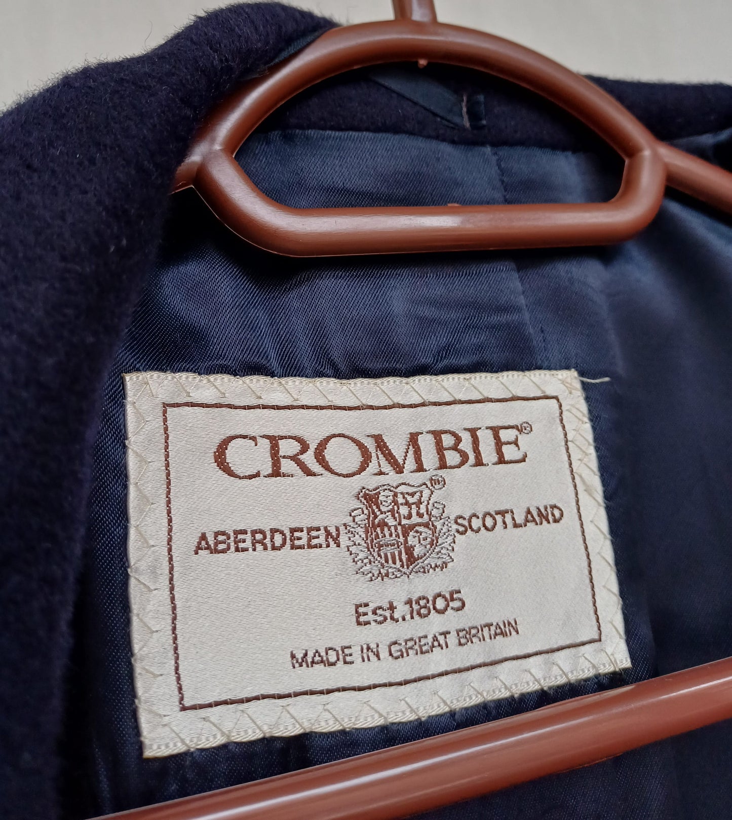 Crombie Mens Pure Wool Button Coat Long Overcoat EU 52/UK 44