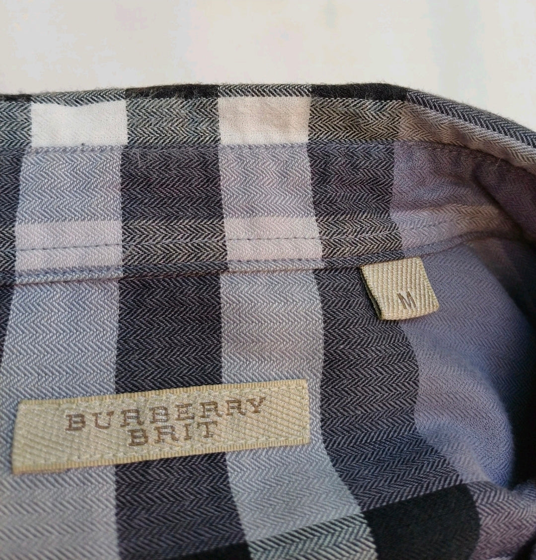 Burberry Brit 100% Cotton Button Down Shirt Size Mens M