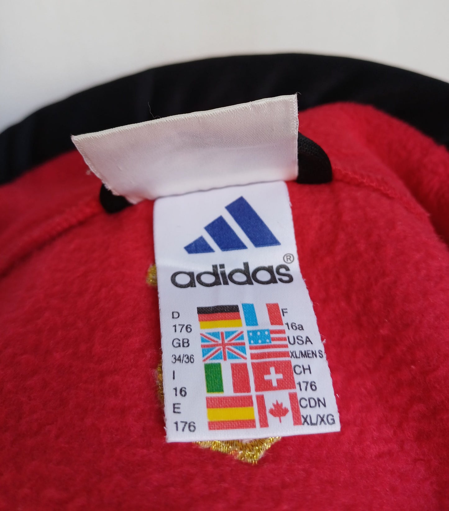 Vintage 1998/99 Adidas Standard Liege Fleece Zip Pullover Mens S