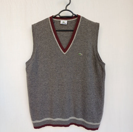 Lacoste Lambswool Sleeveless V-Neck Vest Mens XL