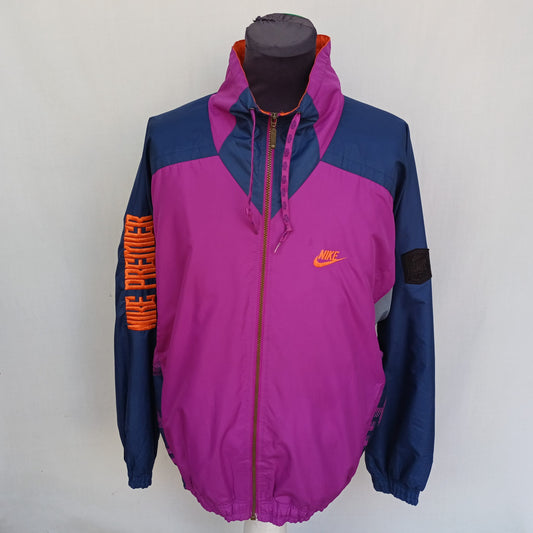 Vintage 90s Nike Multicolor Windbreaker Track Top Jacket Mens XL