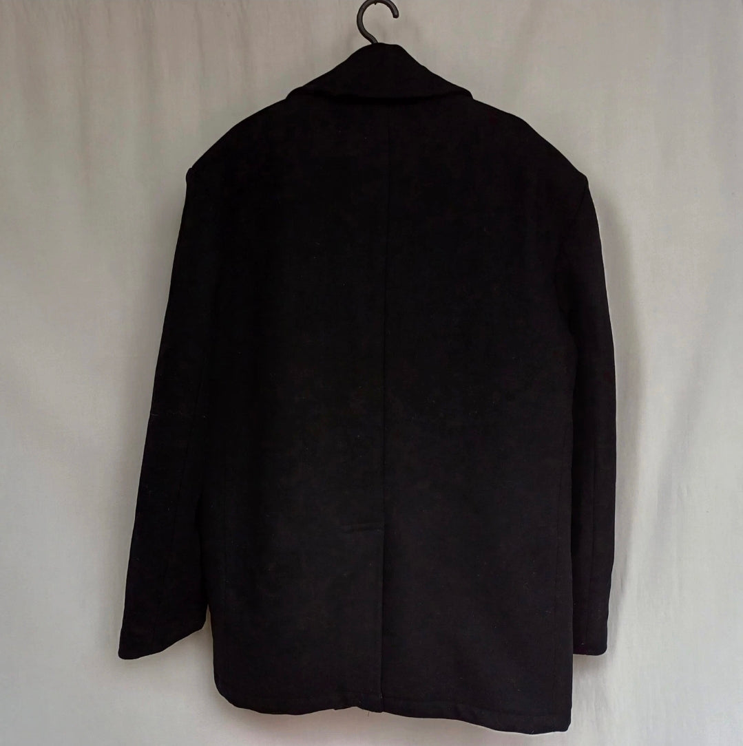 Fostex US Navy Quilted Lining Mens Wool Button Deck Jacket Coat Size XL