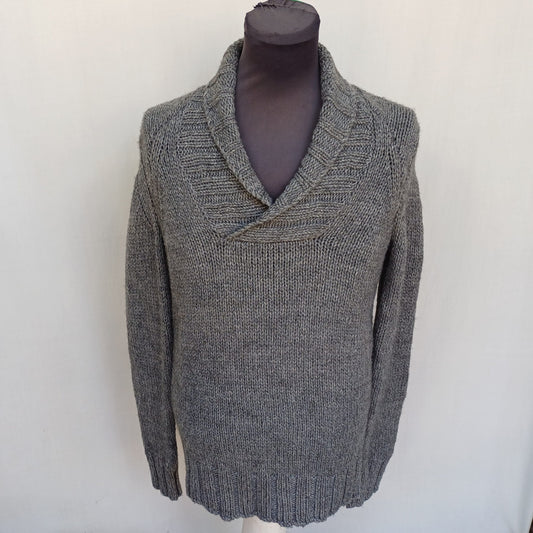 Calvin Klein Shawl Collar Acrylic/Wool/Alpaca Knit Sweater Mens S/M