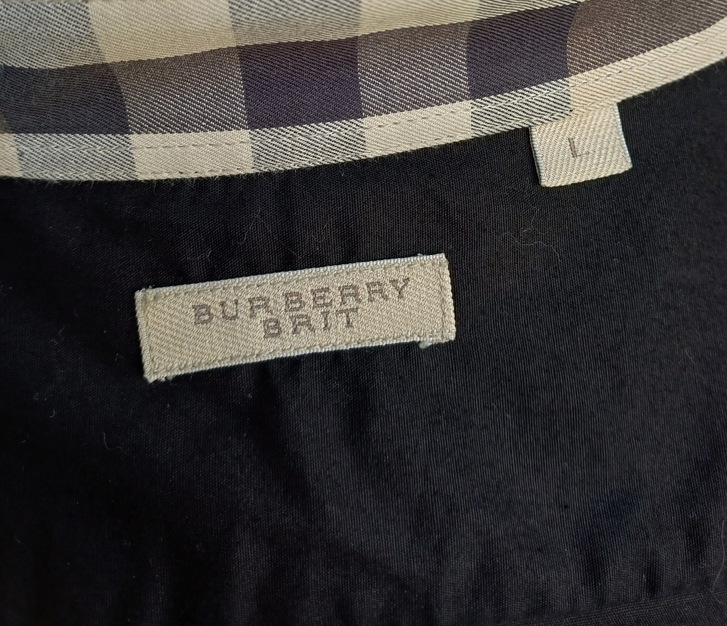 Burberry Brit Nova Check Cotton Button-Up Shirt Size Mens L