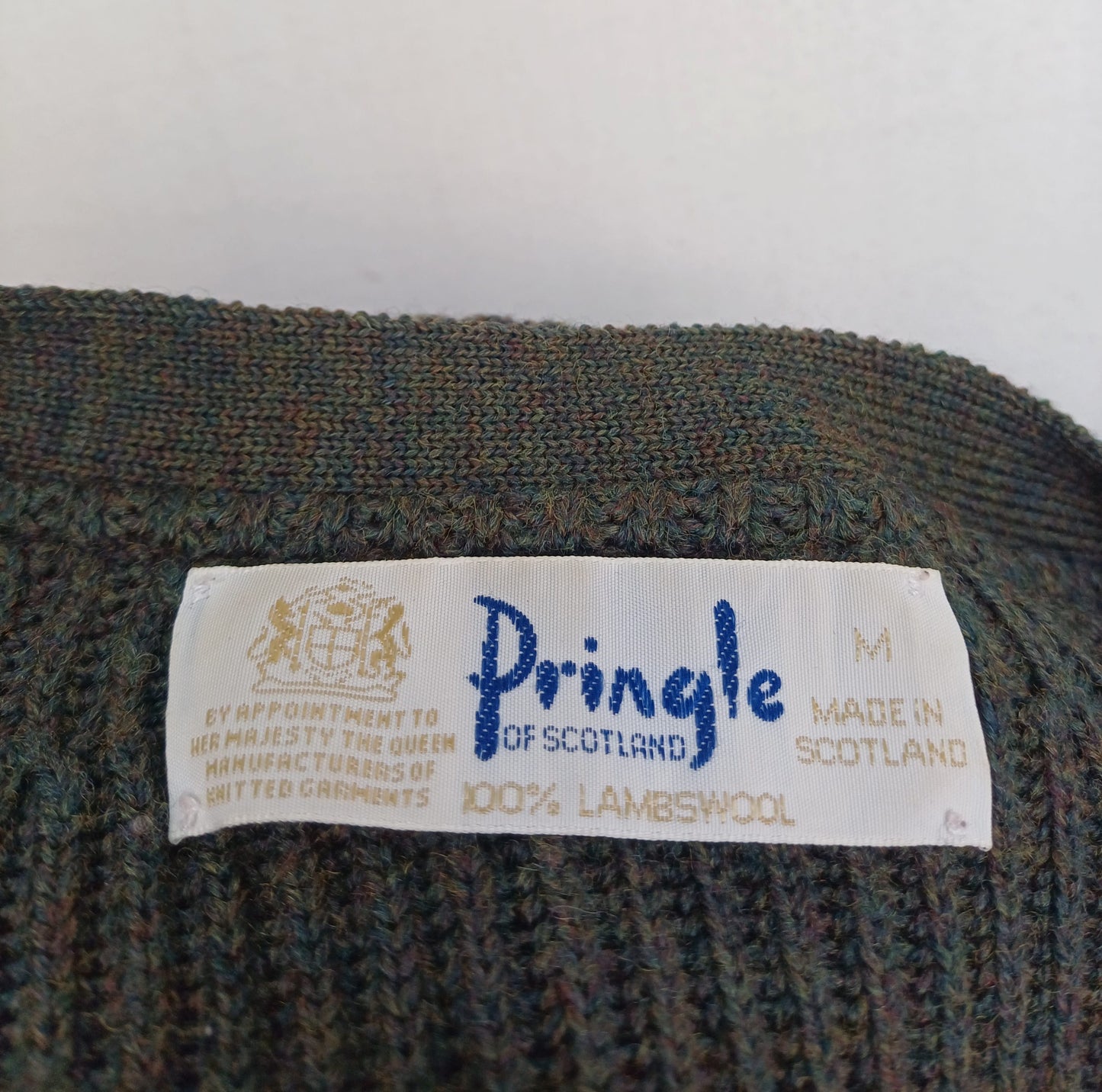 Vintage Pringle Of Scotland Pure Lambswool Button Cardigan Sweater Mens M