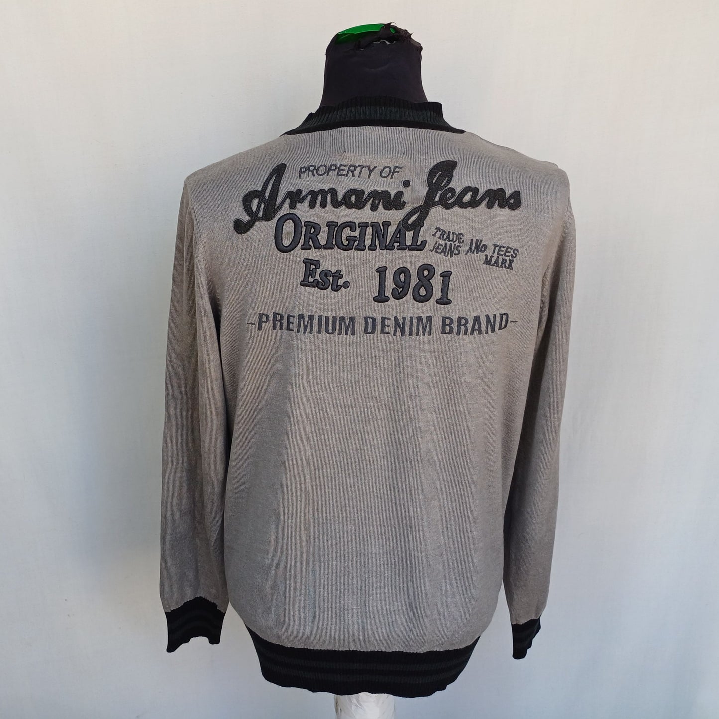 Armani Jeans 100% Cotton Button Cardigan Mens S