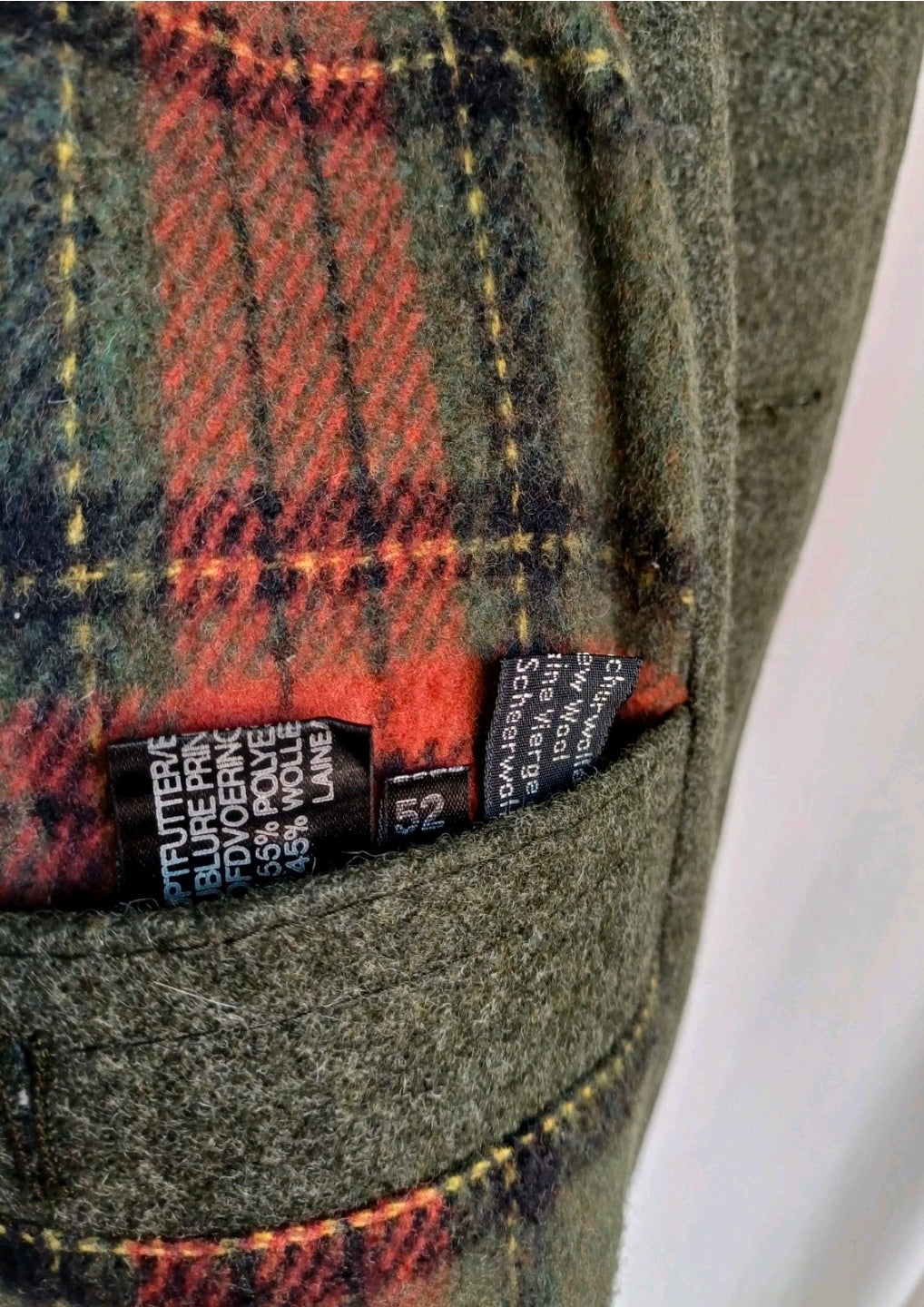 Lodenfrey Munchen Loden Mens Wool Button Coat Overcoat Size EU 52