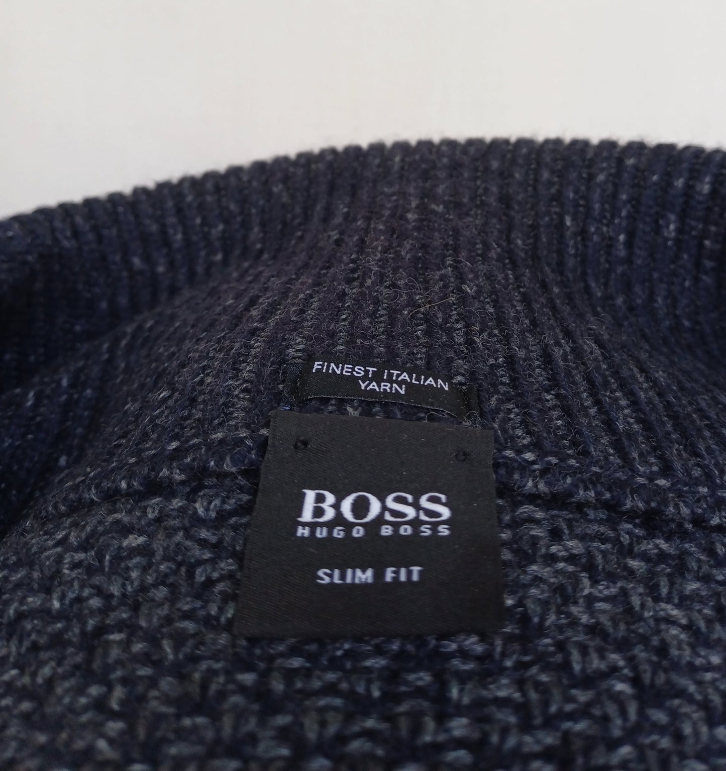 Hugo Boss Slim Fit Shawl Neck Pullover Sweater Mens XL Fits L