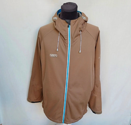 2117 Of Sweden Full Zip Fleece Lined Softshell Hooded Jacket Mens XL