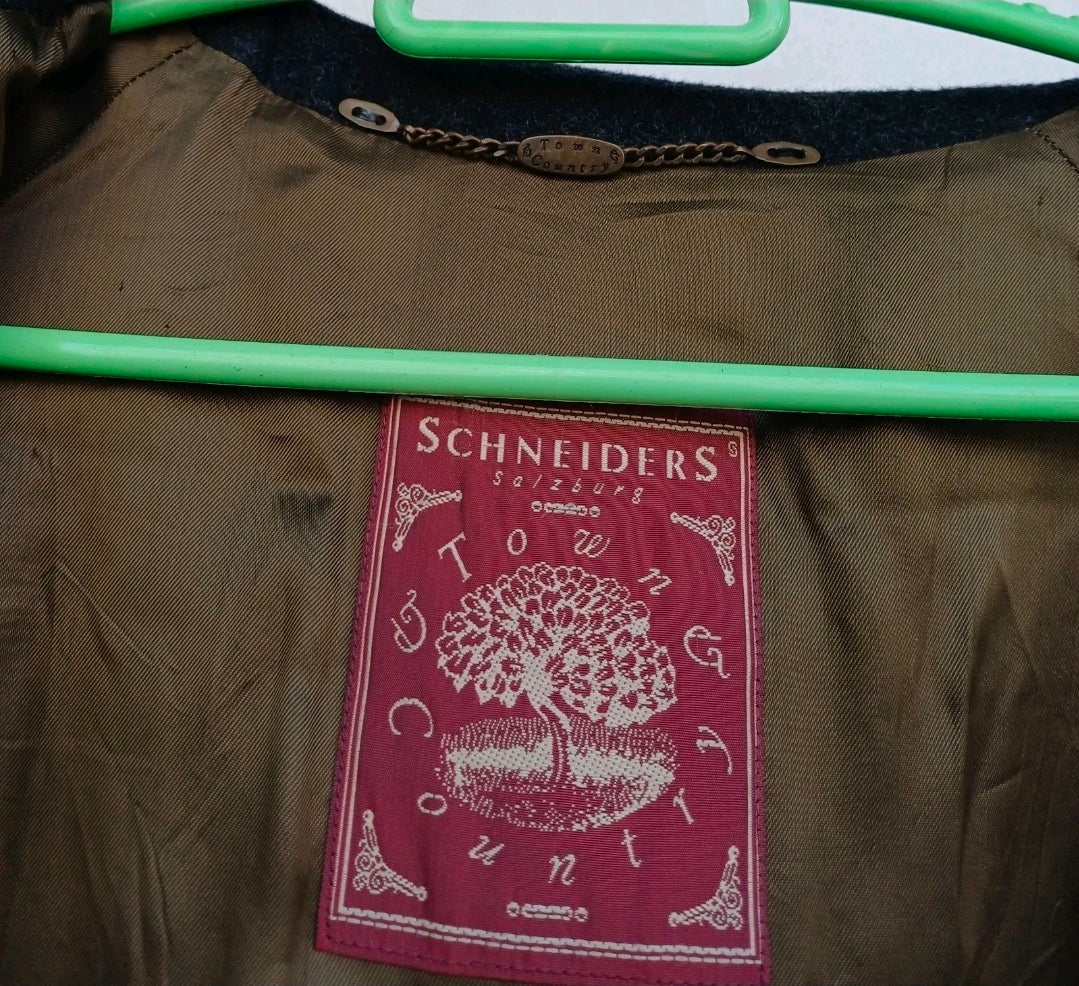 Schneiders Salzburg Mens Wool/Alpaca Button Coat Long Overcoat EU 52/US-UK 44