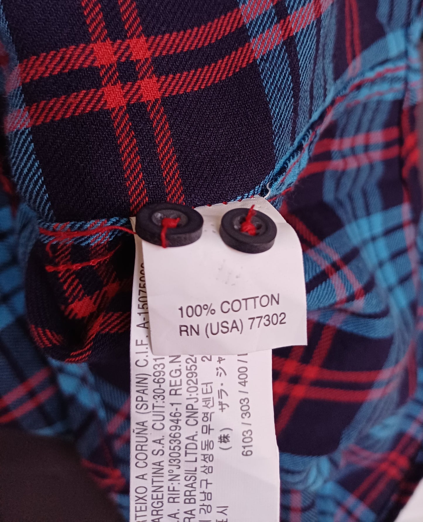 New With Tags Zara Young Checkered Plaid Cotton Button Up Flannel Shirt Mens L