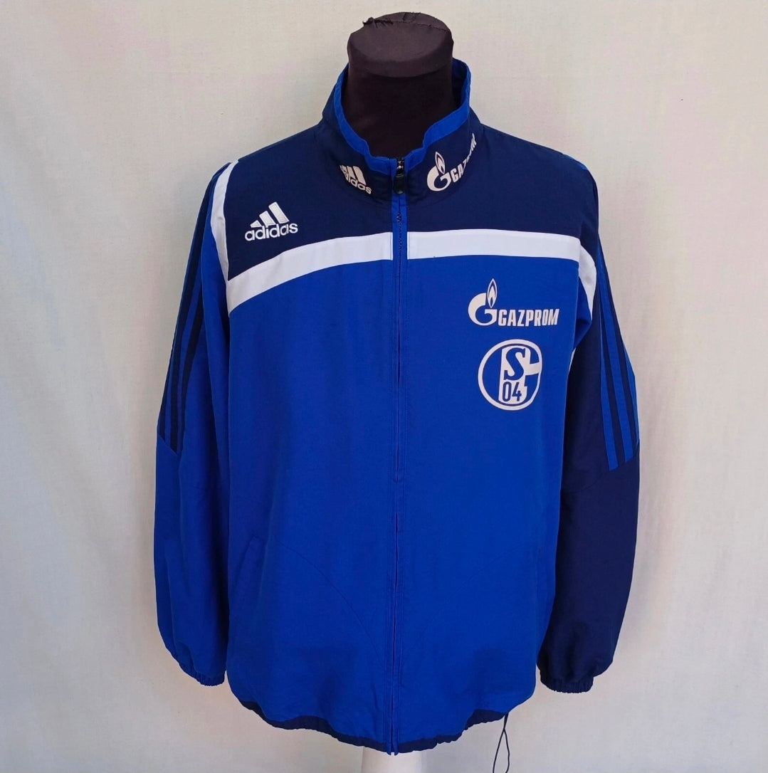 Schalke 2007/2008 Adidas Mesh Lining Zip Track Top Jacket Mens L