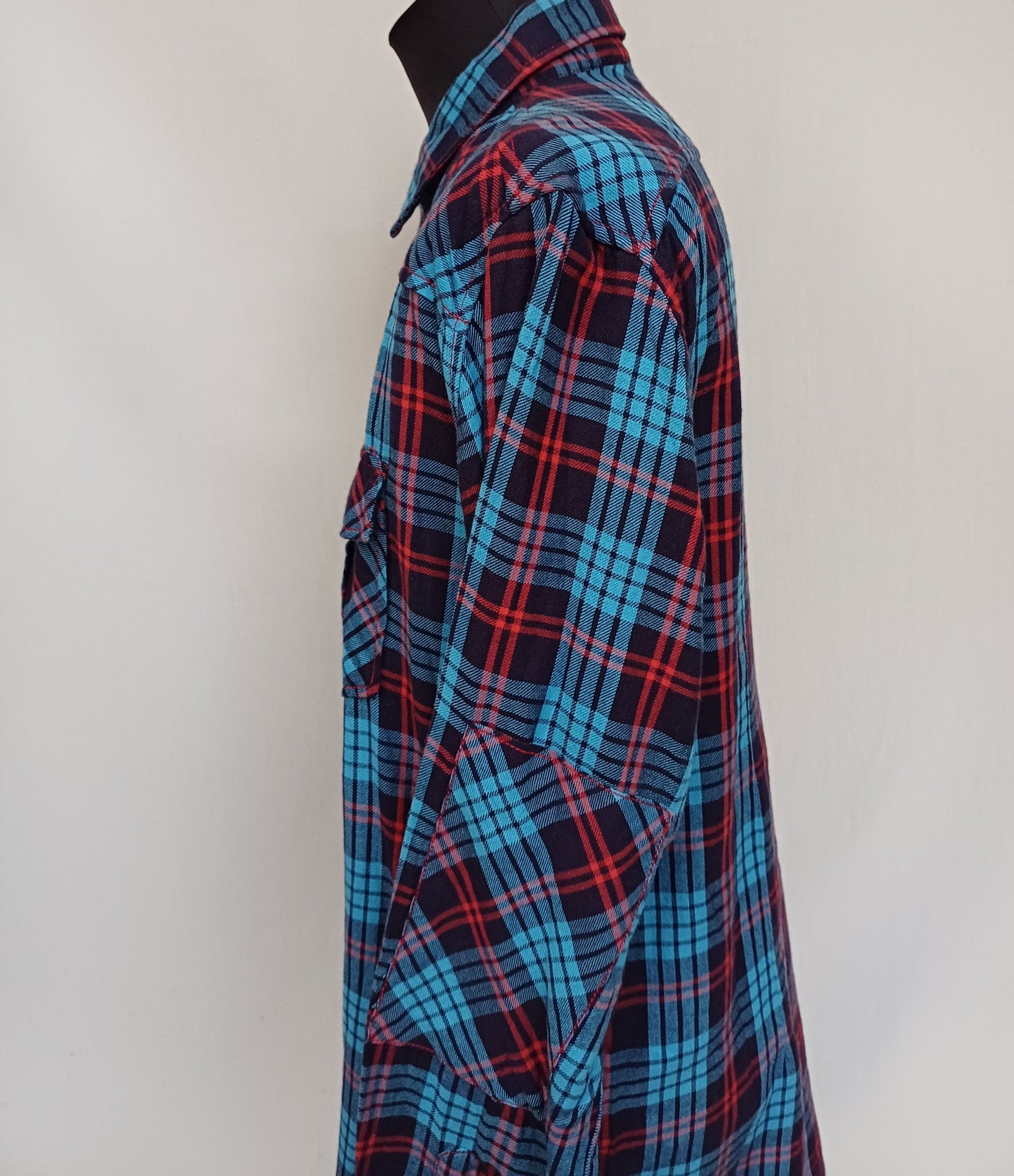 New With Tags Zara Young Checkered Plaid Cotton Button Up Flannel Shirt Mens L