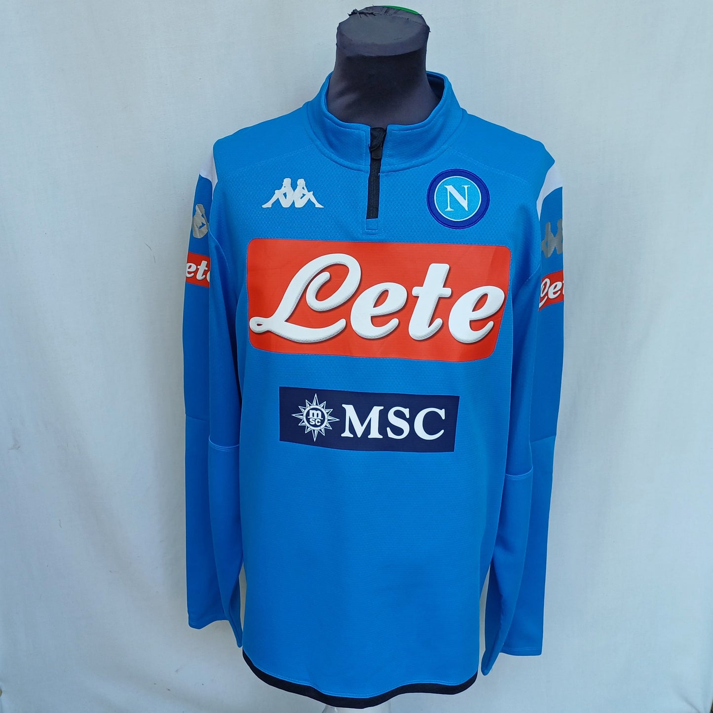 Napoli 2019/20 Kappa Zip Training Pullover Sweater Mens XL