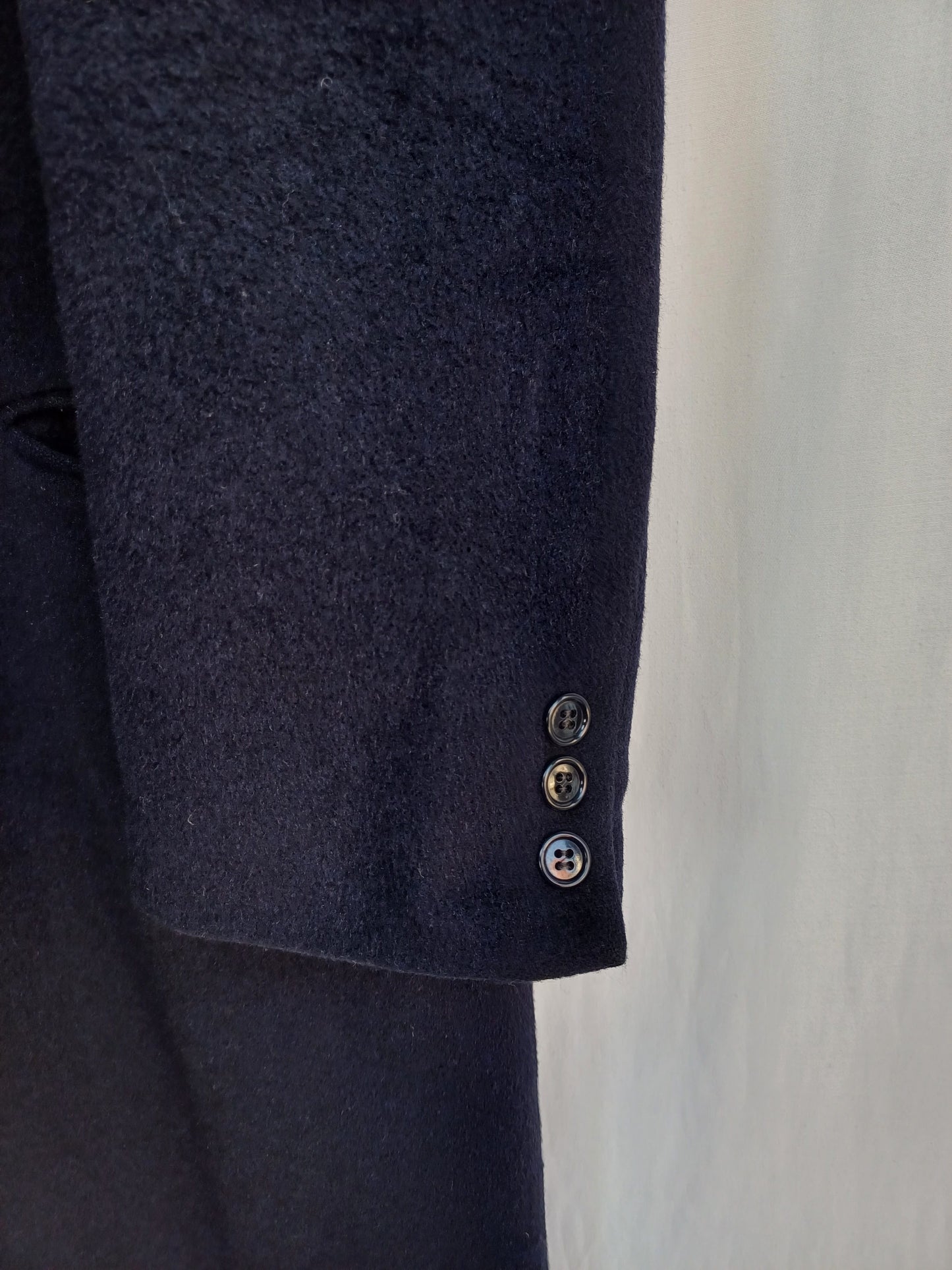 Luc Saint Alban Mens Wool/Cashmere Button Long Coat Overcoat Size EU 50