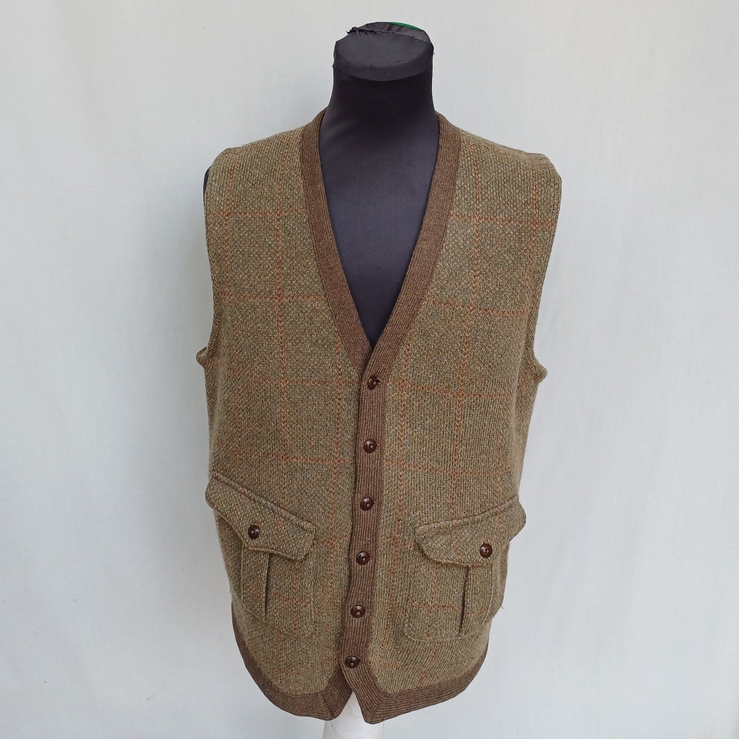 Vintage Ralph Lauren Rugby Wool Vest Cardigan Mens L Fits M