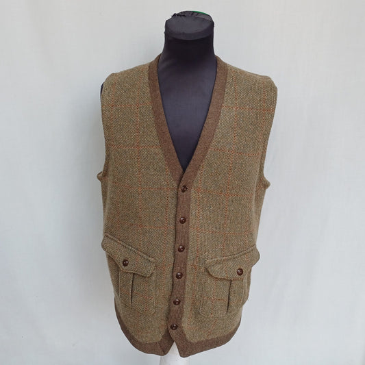 Vintage Ralph Lauren Rugby Wool Vest Cardigan Mens L Fits M