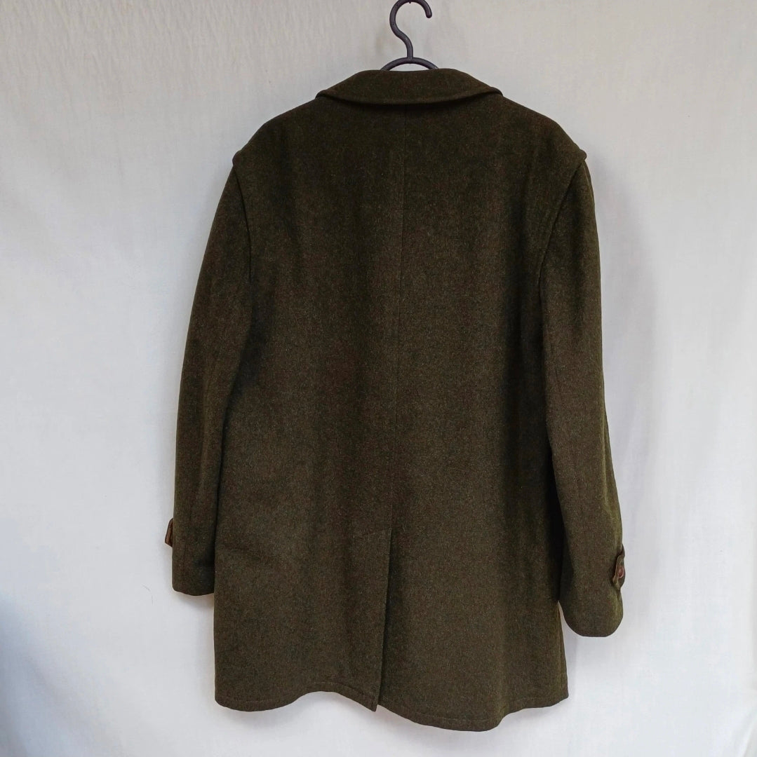 Salko Tiroler Loden Tartan Lining Mens Wool Button Coat Overcoat EU 50/US 40