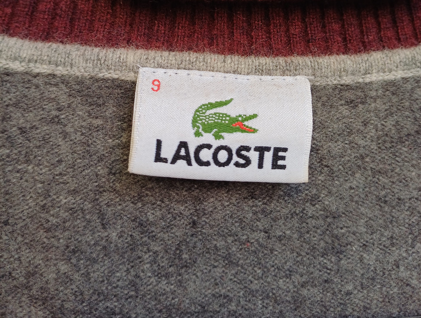 Lacoste Lambswool Sleeveless V-Neck Vest Mens XL