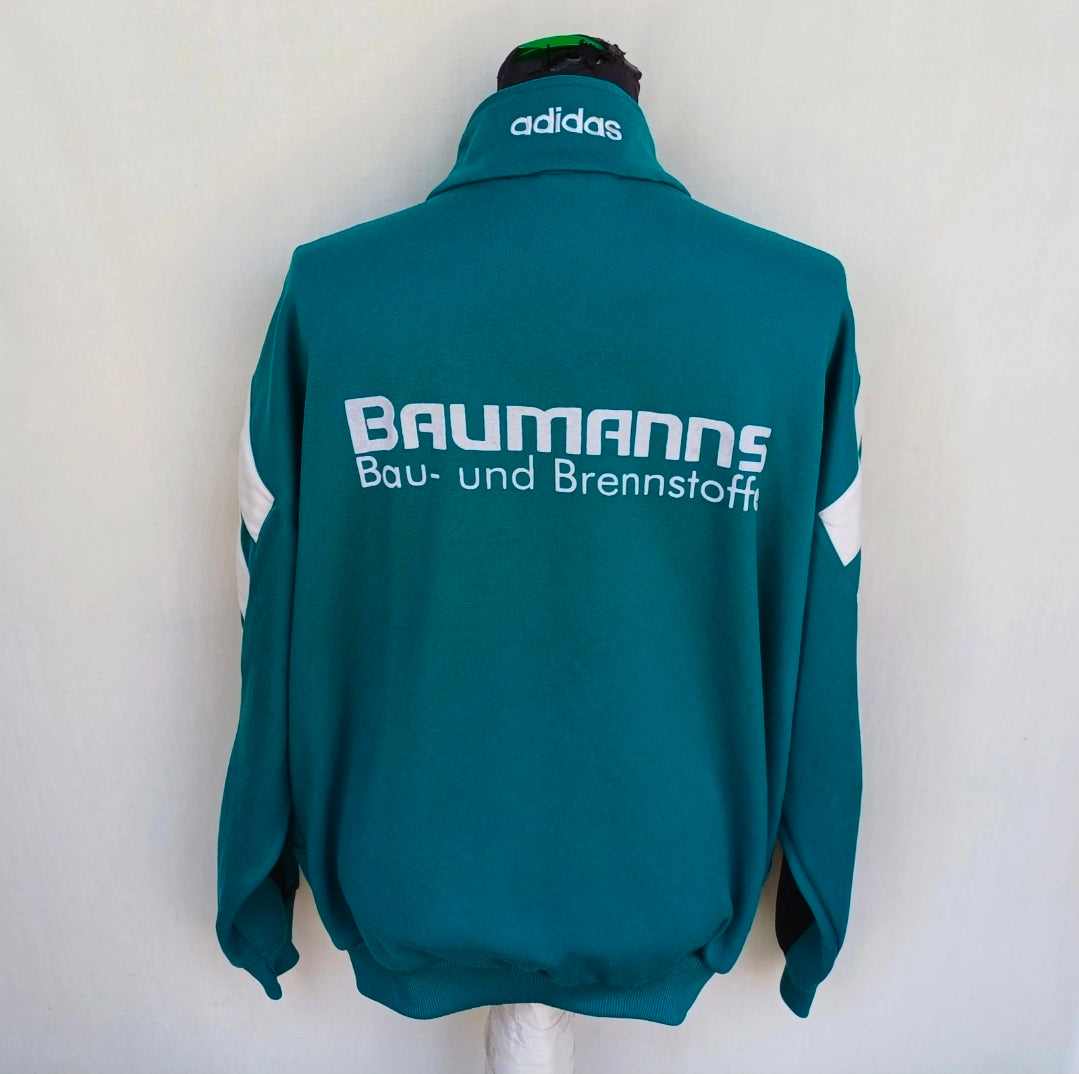 Vintage 90s Adidas Full Zip Track Top Jacket Striped Mens XL