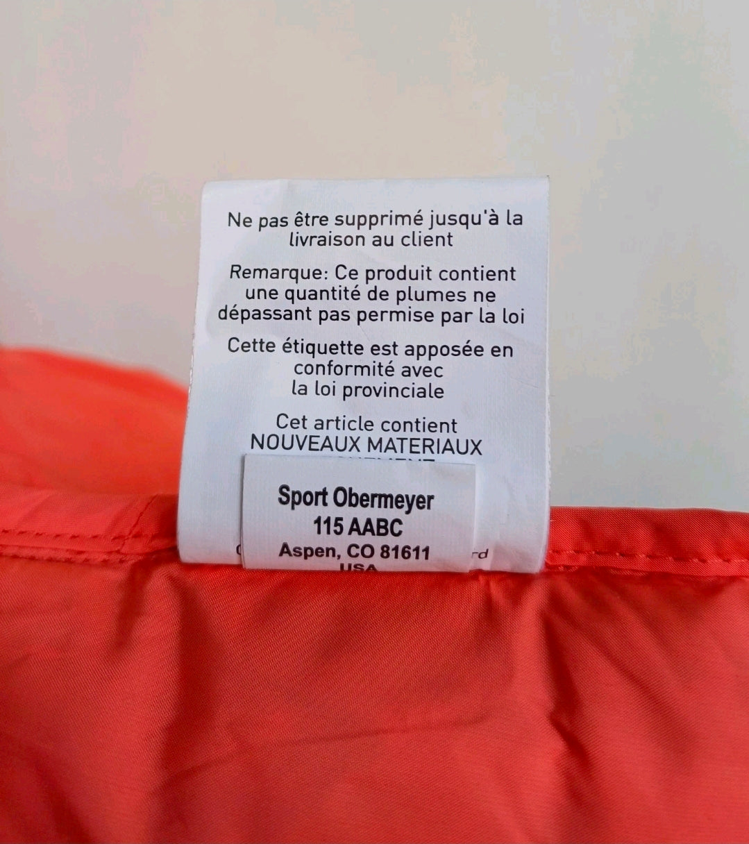 Obermeyer The Dusty Womens Full Zip Quilted Duck Down Jacket Size L