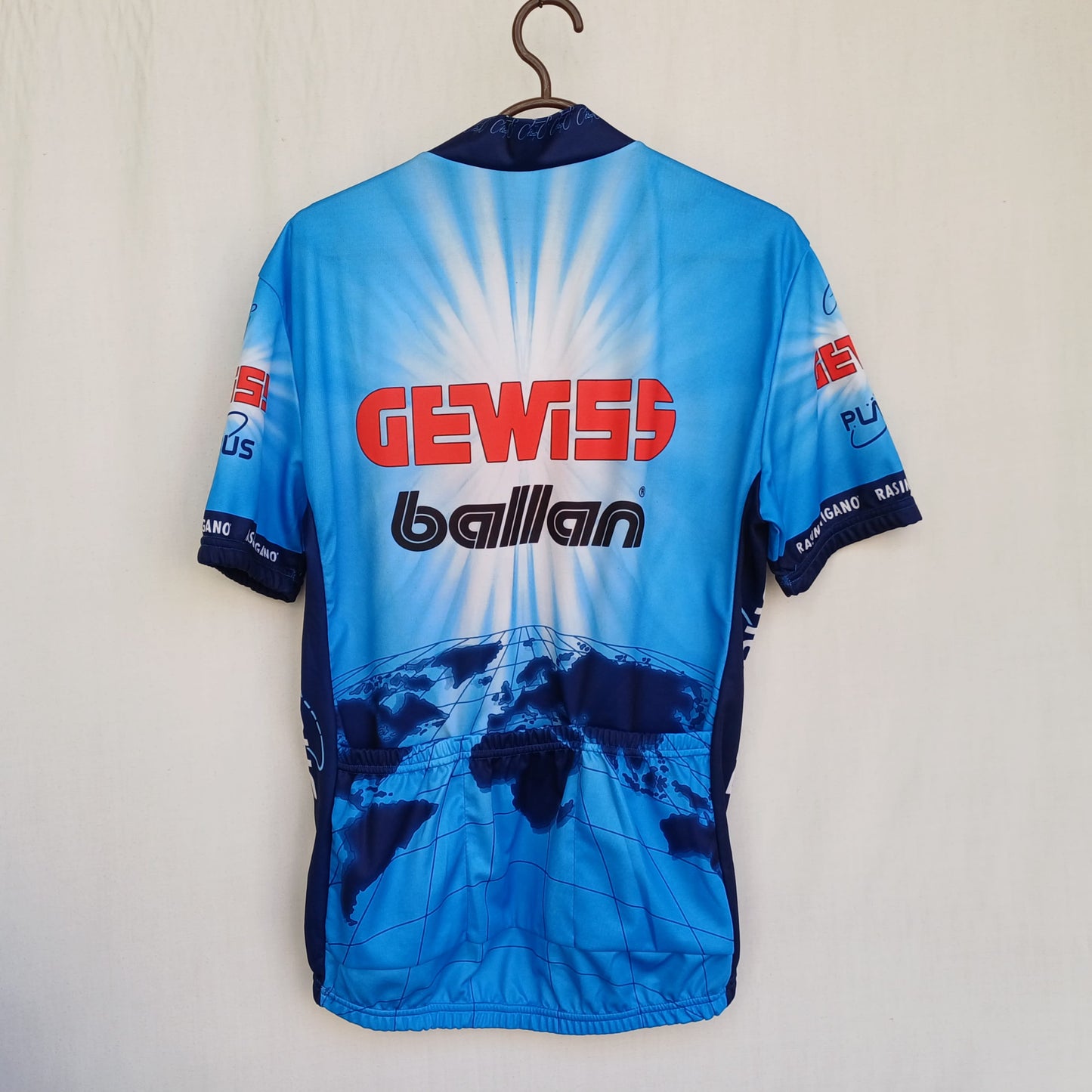 Vintage Gewiss Ballan Biemme Short Sleeve Cycling Jersey Mens XL Fits L