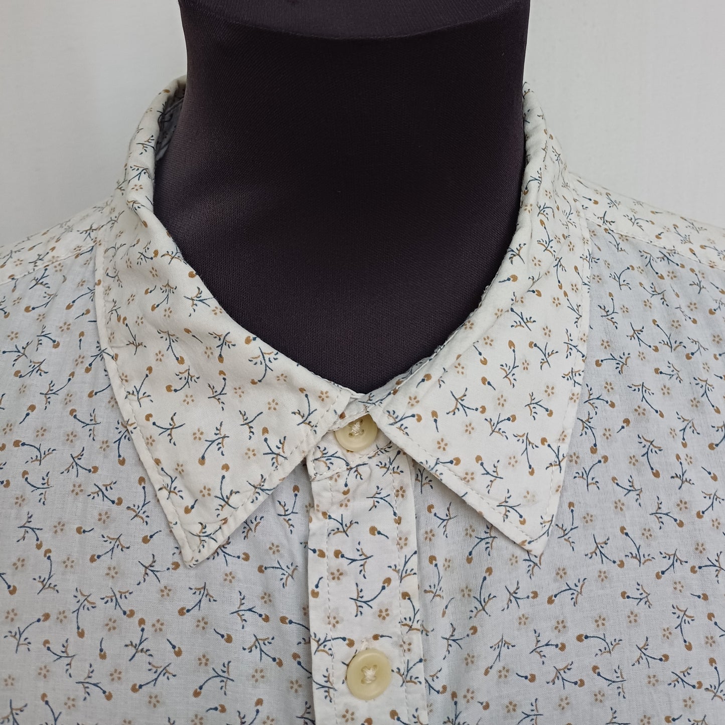 Allsaints Avoca Cotton Button-Up Shirt Mens L