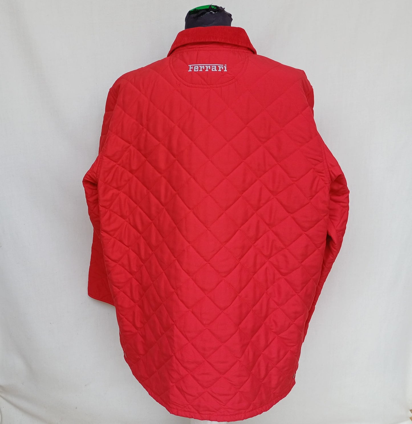 Vintage 2002 Ferrari Official Quilted Snap Padded Jacket Mens L