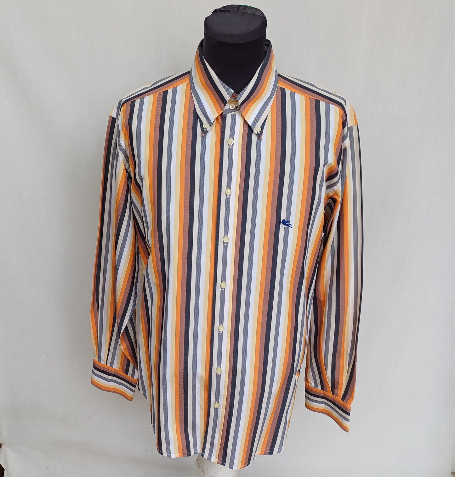 Etro Milano Striped Button-Down Shirt Size 43/Mens XL