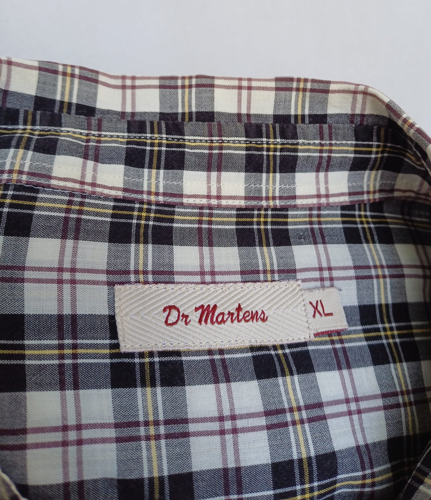 Dr. Martens 100% Cotton Plaid Button-Down Shirt Mens XL