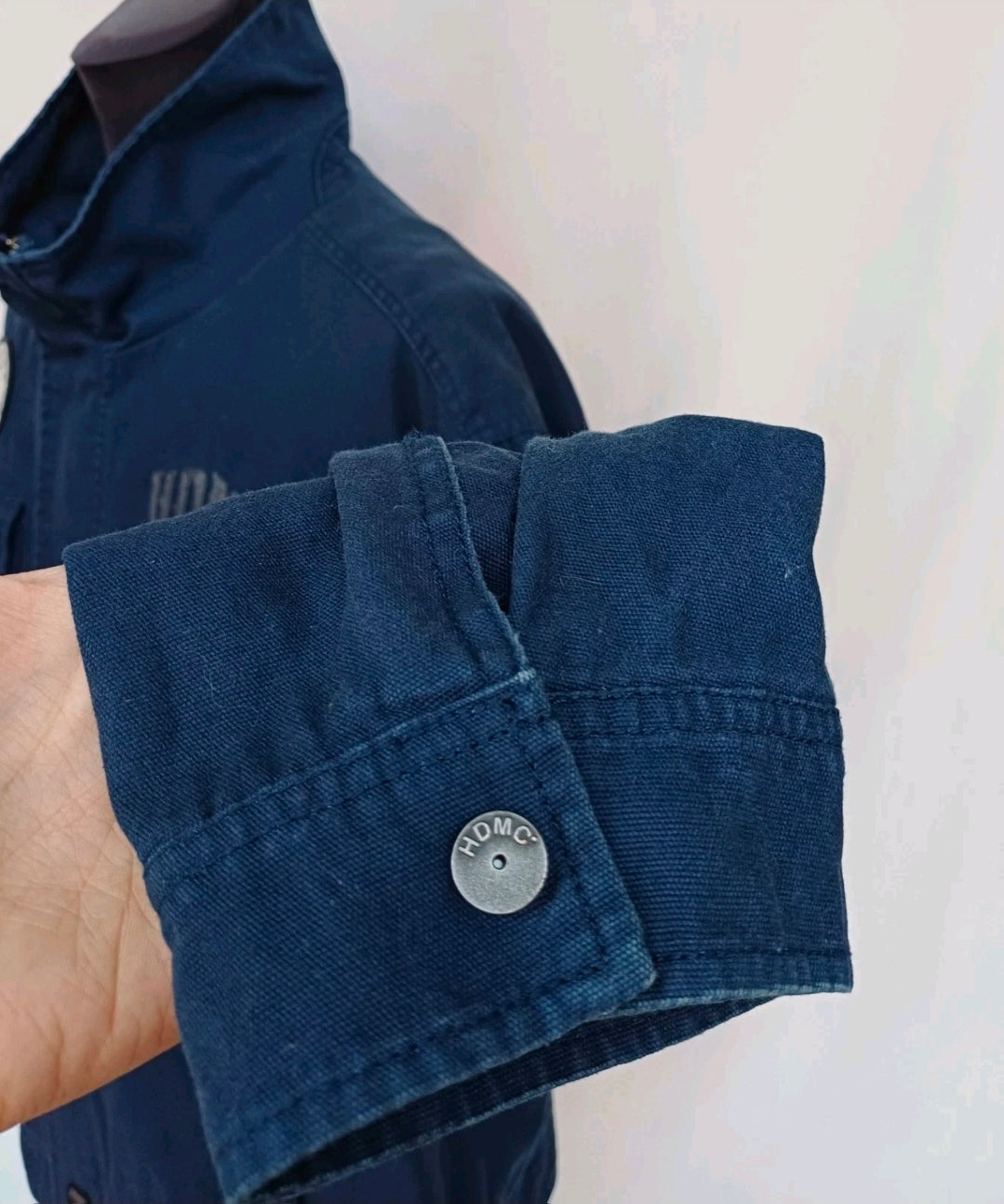 Harley Davidson Canvas Motorcycle Slim Fit Cotton Zip Jacket Mens 2XL