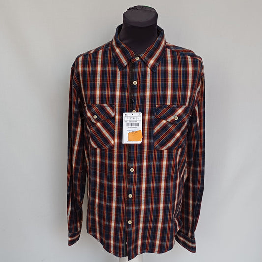 New With Tags Zara Young Checkered Plaid Cotton Button Up Flannel Shirt Mens L