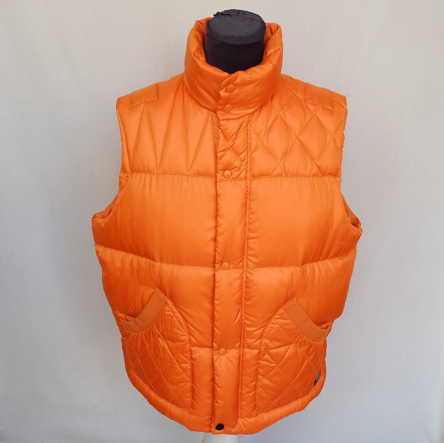 Diesel DSL55 Quilted Zip/Snap Down Vest Mens 2XL