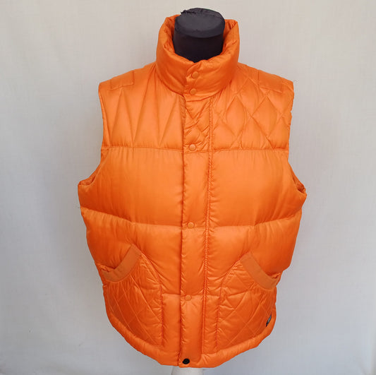 Diesel DSL55 Quilted Zip/Snap Down Vest Mens 2XL