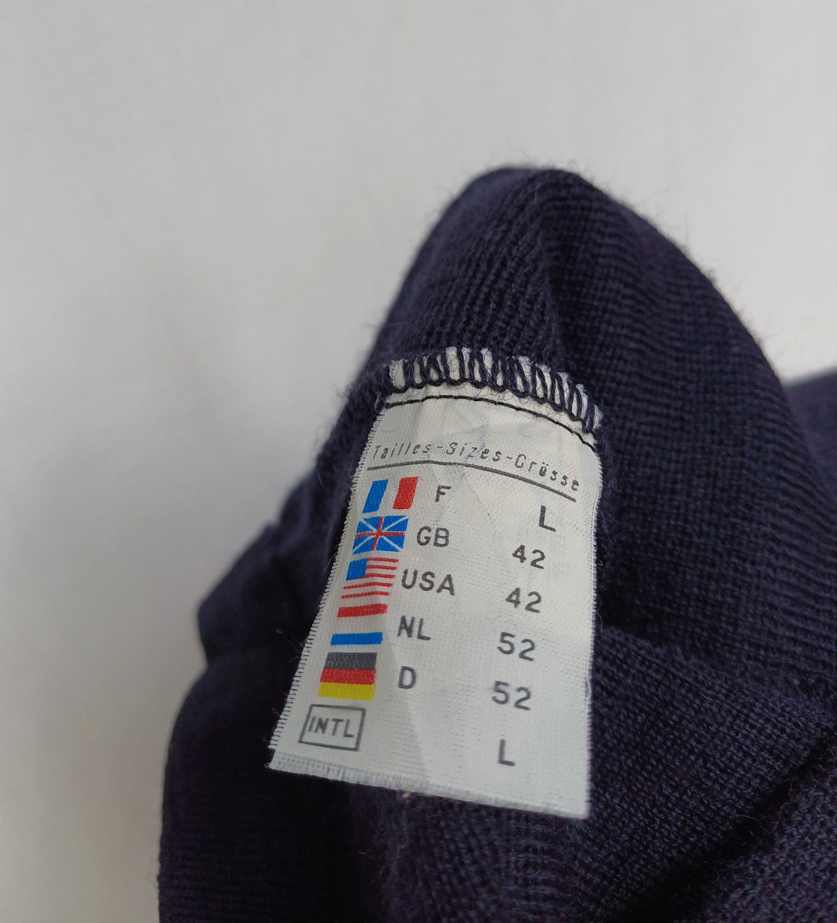 Saint James Wool V-neck Pullover Sweater Size EU 52/Mens L