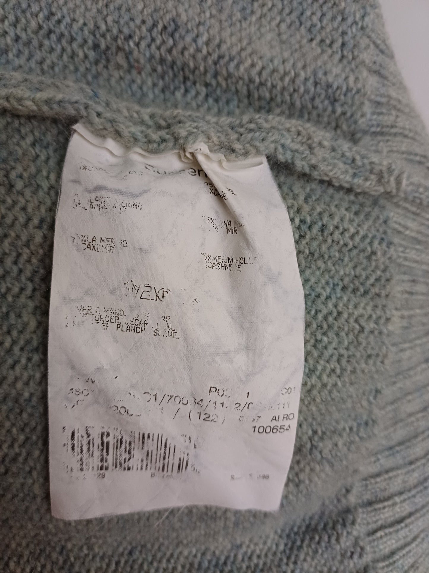 Burberry London Merino Wool/Cashmere Crew Neck Sweater Mens L