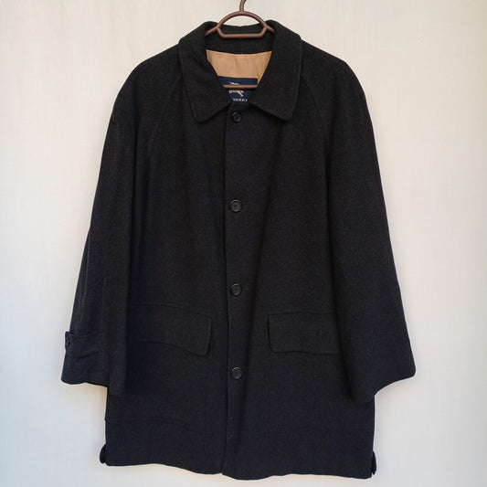 Burberry London Nova Check Lining Merino Wool Coat Overcoat Size 3/Mens S