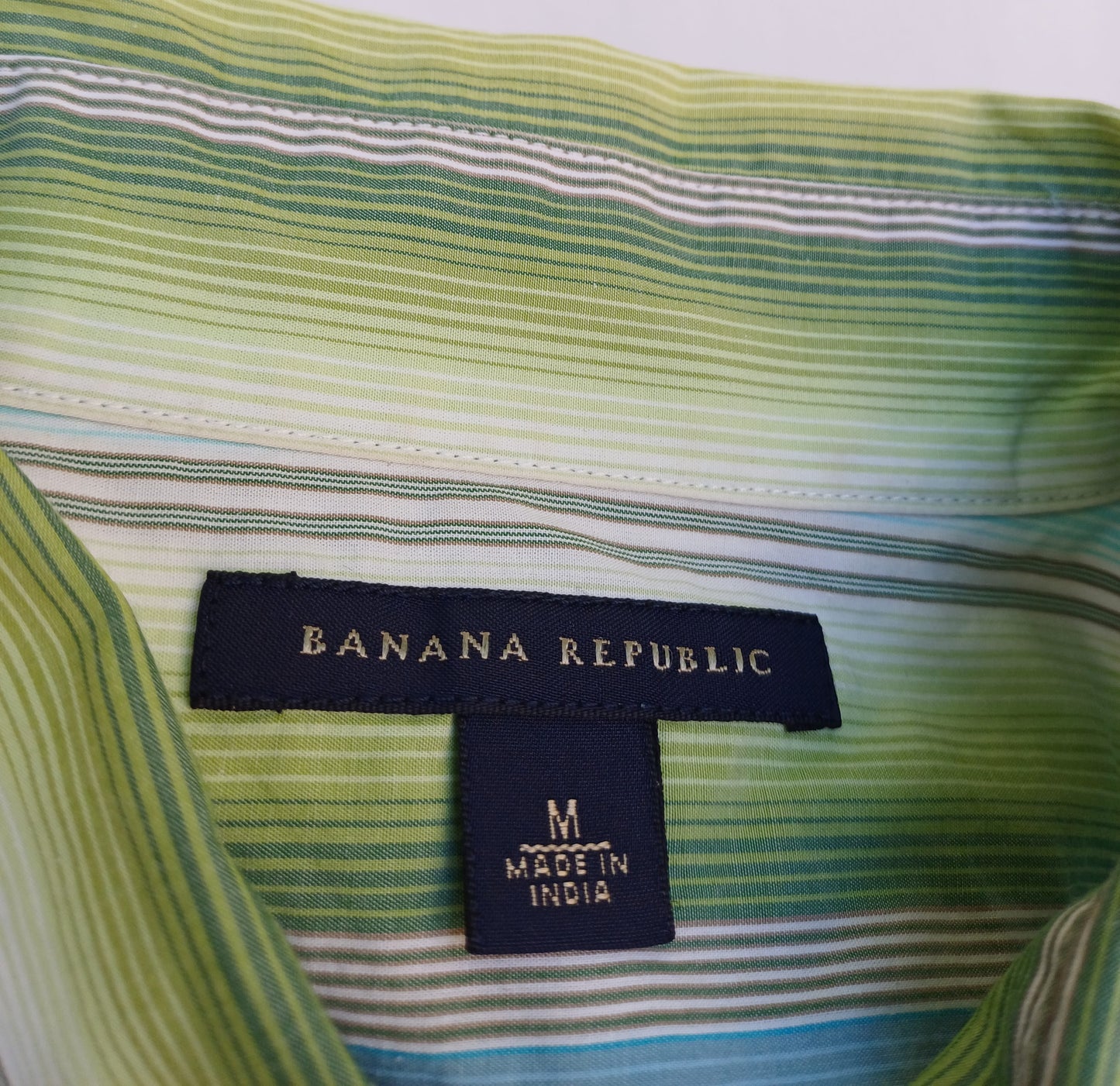 Banana Republic Cotton Striped Button-Up Shirt Mens M