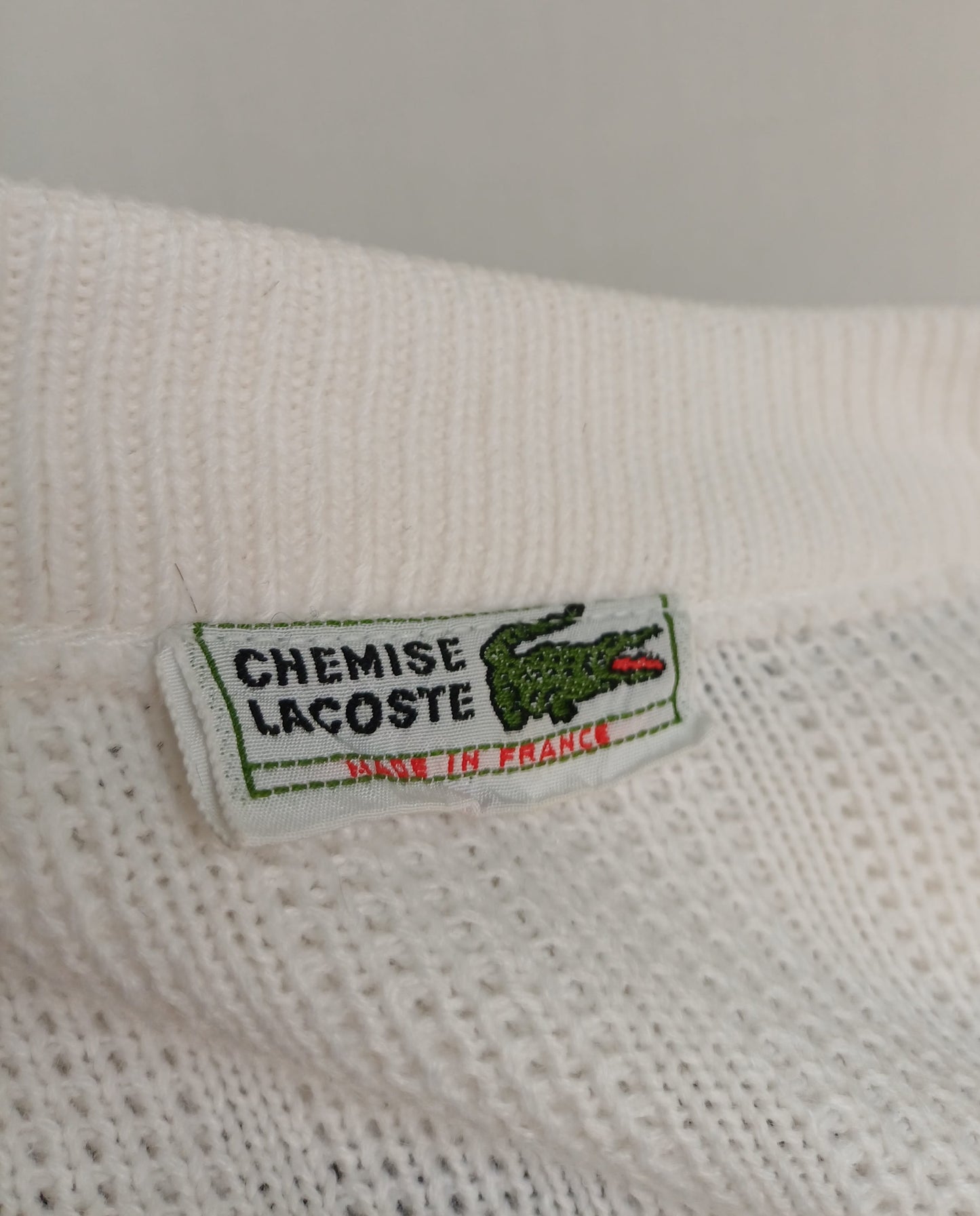 Vintage Chemise Lacoste Acrylic Button Cardigan Sweater Size 3/Mens M