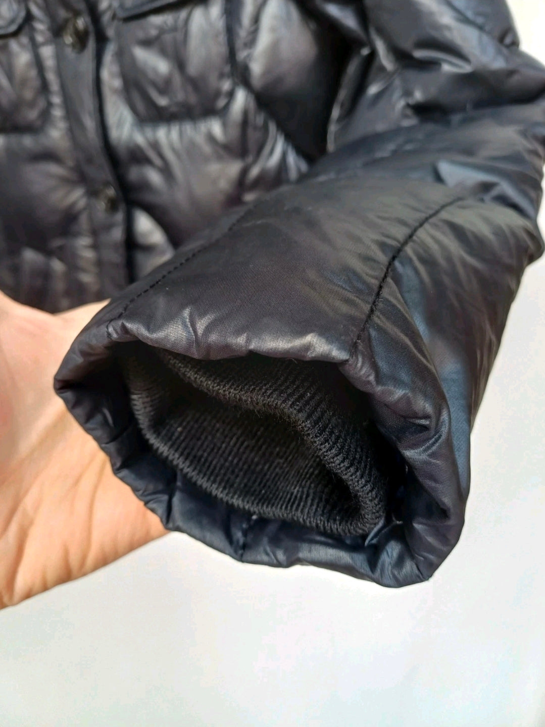 Blauer USA Womens Zip/Button Raccoon Fur Quilted Down Puffer Jacket Size XS