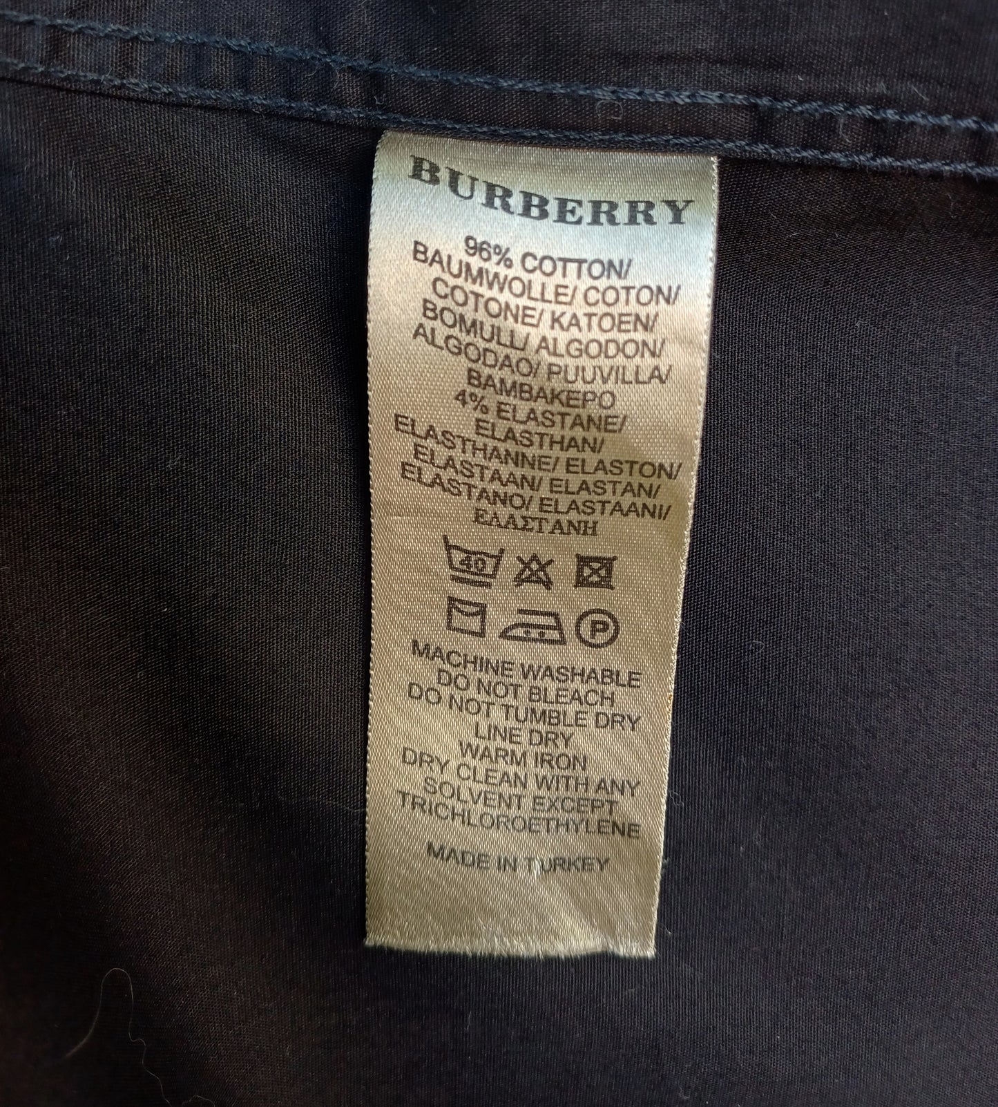 Burberry Brit Nova Check Cotton Button-Up Shirt Size Mens L