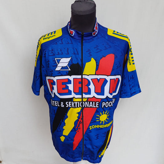 New Without Tags Feryn Belgium Short Sleeve Cycling Jersey Size 8/Men's 2XL