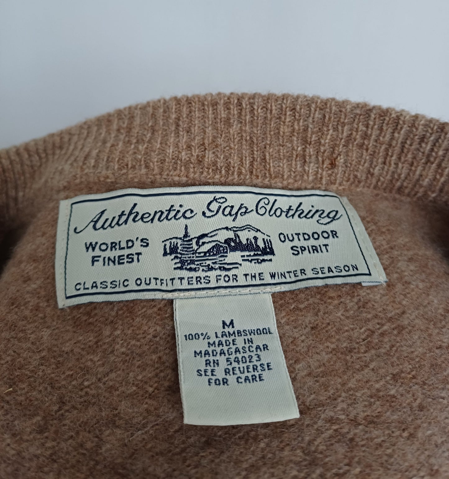 Vintage GAP Pure Lambswool Button Cardigan Sweater Mens M