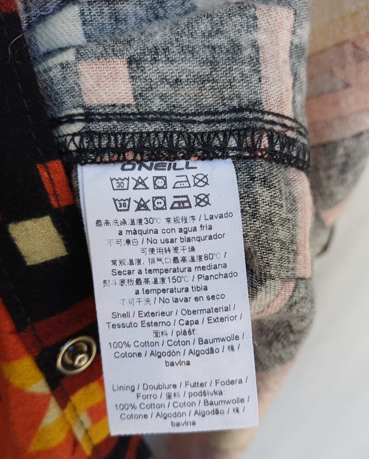 O'Neill Regular Fit Violator Cotton Flannel Shirt Mens L