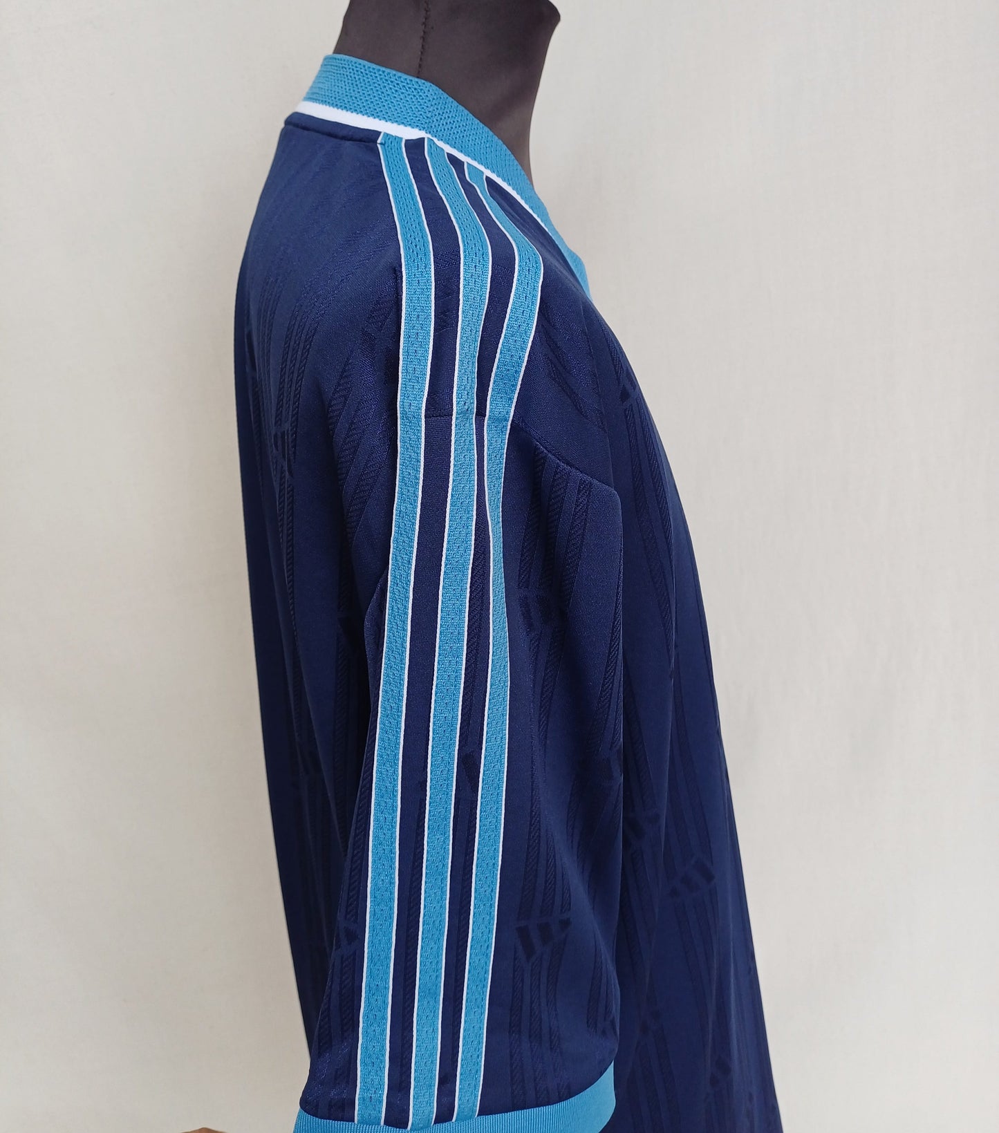 Vintage 90s Adidas Big Logo Striped Training T-Shirt Mens L