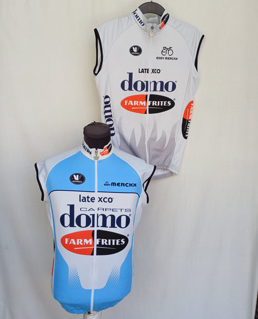 Lot Of 2 Dolo Farm Frites Eddy Merckx Team Vermarc Full Zip Cycling Vest Gilet Mens S