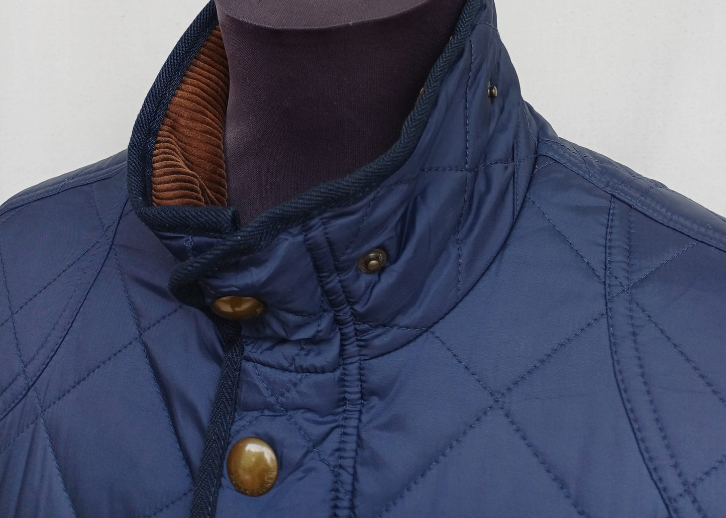 Polo Ralph Lauren Corduroy Collar Quilted Padded Jacket Mens M