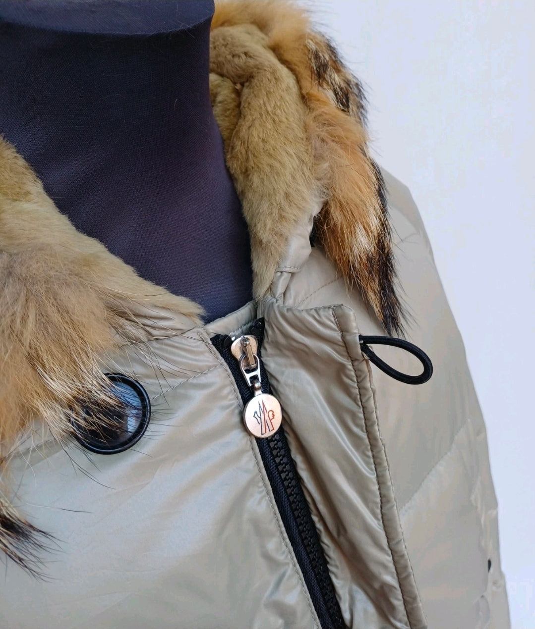 Moncler Bulgarie Real Fur Ski Zip/Button Quilted Puffer Down Jacket Size 2/Mens M